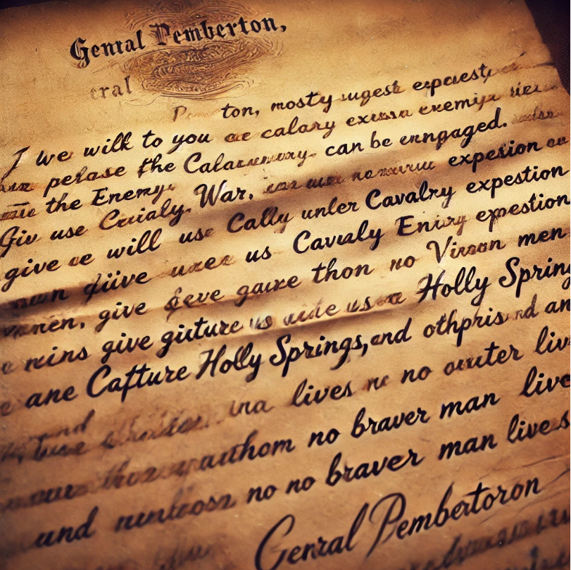 The Urgent Letter To General Pemberton